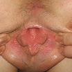 Spreading her PUFFY WET TEEN LIPS to show him UP her FUC