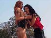 Nice lesbians outdoor playing